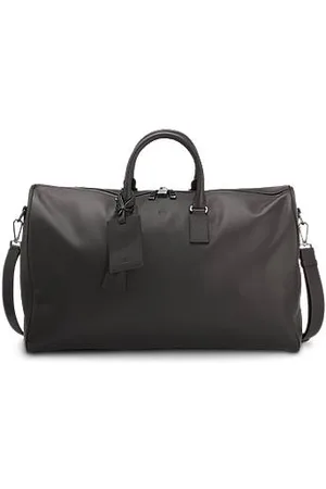HUGO BOSS BECKHAM x holdall in grained leather with address tag
