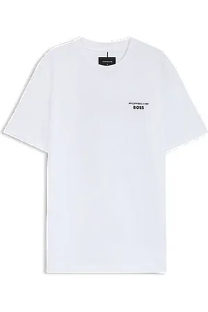 HUGO BOSS Porsche x mercerised-cotton T-shirt with Targa artwork