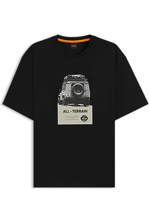 HUGO BOSS Relaxed-fit T-shirt in cotton jersey with printed artwork