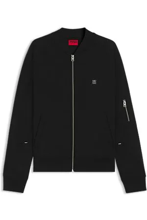 HUGO BOSS Oversized-fit bomber jacket in cotton-blend jersey