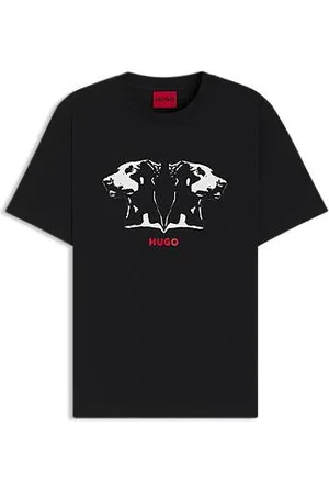 HUGO BOSS Cotton-jersey T-shirt with Dobermann print