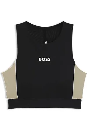 HUGO BOSS Active top in stretch interlock with cutout details