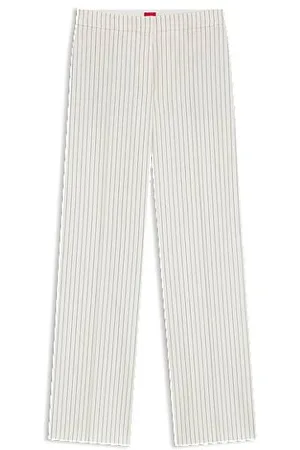 HUGO BOSS Straight-leg suit trousers with pinstripe