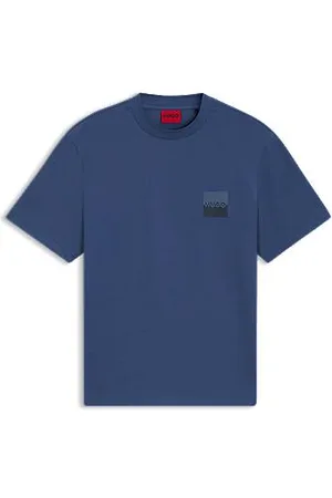 HUGO BOSS Relaxed-fit T-shirt in cotton with split logos
