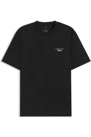 HUGO BOSS Porsche x mercerised-cotton T-shirt with Targa artwork