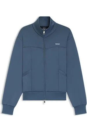 HUGO BOSS Zip-up sweatshirt with contrast logo