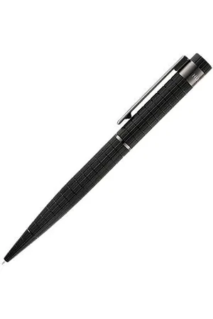 HUGO BOSS Grid-textured ballpoint pen with logo trim