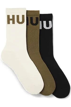 HUGO BOSS Three-pack of short-length socks with contrast logos