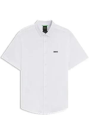 HUGO BOSS Regular-fit shirt in dynamic cotton jersey