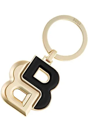 HUGO BOSS Key ring with and gold-tone Double B monogram