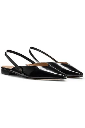 HUGO BOSS Slingback ballerina pumps in leather
