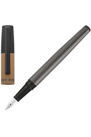 HUGO BOSS Fountain pen with camel cap trim