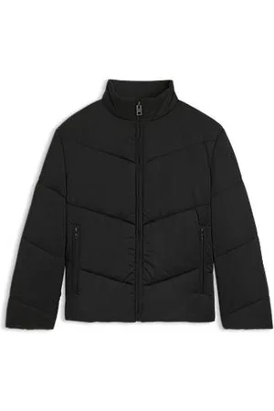 HUGO BOSS Water-repellent puffer jacket with logo print