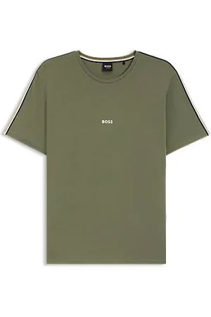 HUGO BOSS Stretch-cotton pyjama T-shirt with tape trims