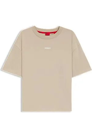 HUGO BOSS Relaxed-fit T-shirt in soft jersey with contrast logo