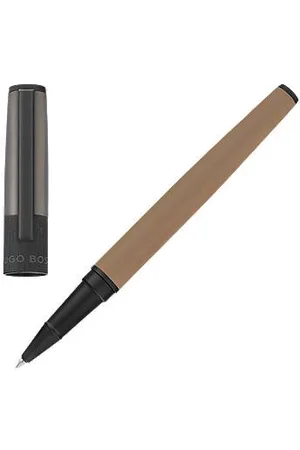 HUGO BOSS Camel-barrel rollerball pen with logo cap
