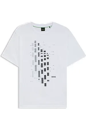 HUGO BOSS Stretch-cotton T-shirt with geometric print