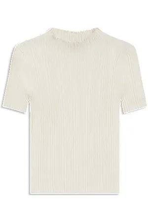 HUGO BOSS Mock-neck sweater with irregular rib knit