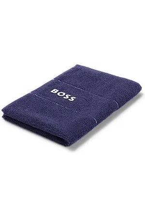 HUGO BOSS Cotton guest towel with white logo embroidery