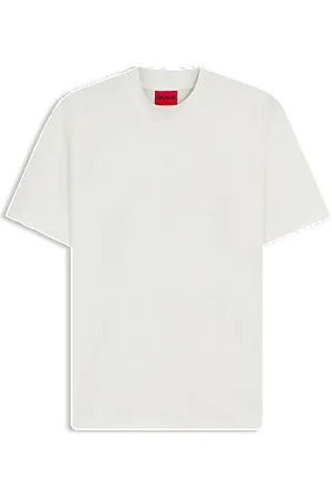 HUGO BOSS Slim-fit T-shirt in stretch cotton with stand collar