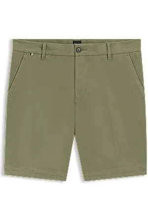 HUGO BOSS Slim-fit shorts in structured stretch cotton