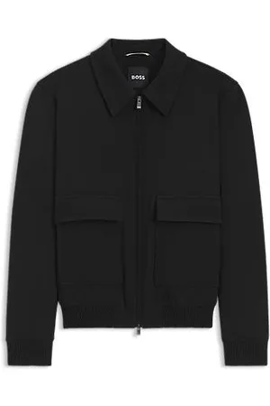 HUGO BOSS Machine-washable coat with two-way zip