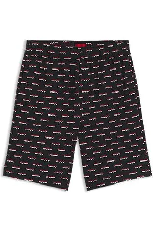 HUGO BOSS Logo-print pyjama shorts in cotton jersey