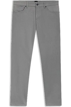 HUGO BOSS Maine regular-fit trousers in micro-patterned stretch cotton