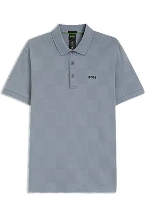 HUGO BOSS Cotton polo shirt with jacquard body-mapping