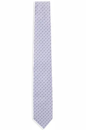 HUGO BOSS Silk-blend tie with micro pattern