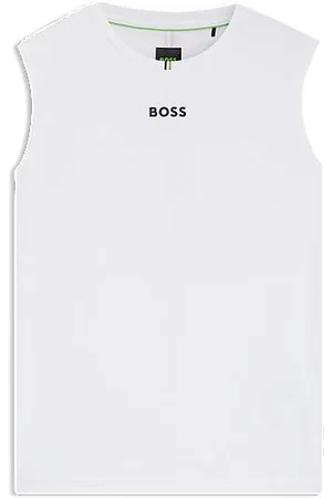 HUGO BOSS Active tank top in stretch fabric with rear stripes