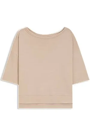 HUGO BOSS Ribbed sweatshirt with side slits