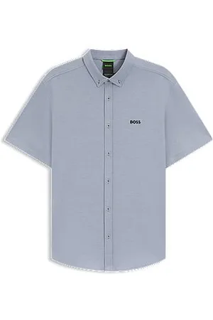 HUGO BOSS Regular-fit shirt in dynamic cotton jersey