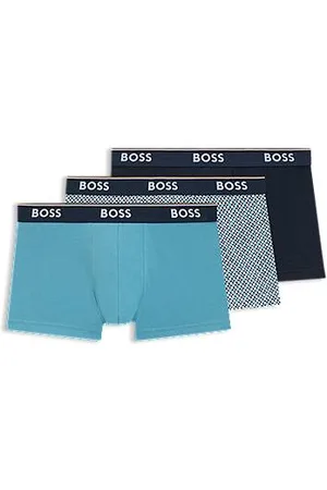 HUGO BOSS Three-pack of logo-waistband trunks in stretch cotton