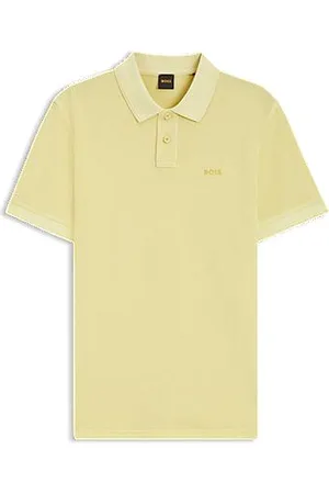 HUGO BOSS Cotton-piqué polo shirt with logo print
