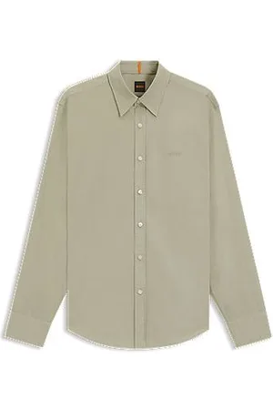 HUGO BOSS Regular-fit shirt in cotton poplin