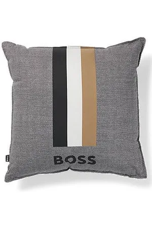 HUGO BOSS Printed cushion with logo and signature stripe