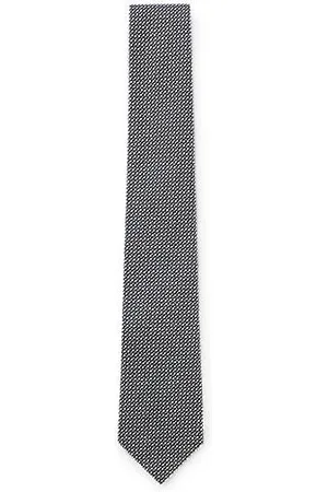 HUGO BOSS Diagonal-stripe tie in Italian silk jacquard