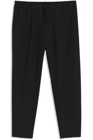HUGO BOSS Tapered-fit trousers in water-repellent stretch fabric