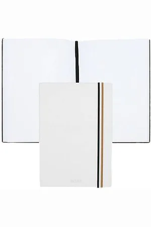 HUGO BOSS A5 faux-leather notebook and ballpoint pen set