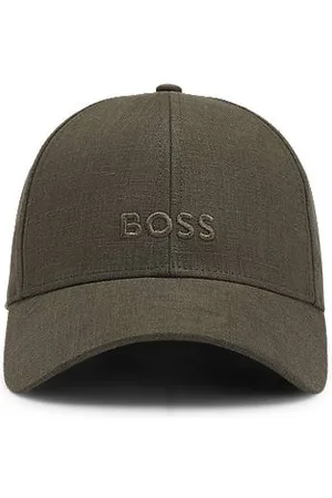 HUGO BOSS Linen cap with embroidered logo