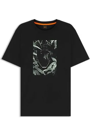 HUGO BOSS Cotton-jersey T-shirt with animal graphic