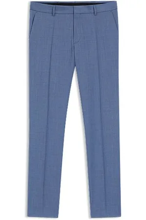 HUGO BOSS Slim-fit trousers in virgin-wool serge