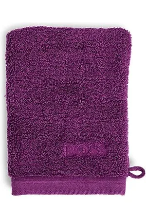HUGO BOSS Logo washing mitt in Aegean cotton