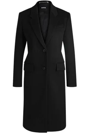 HUGO BOSS Slim-fit coat in virgin wool and cashmere