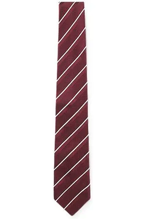 HUGO BOSS Silk tie with diagonal stripes