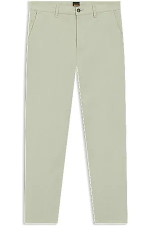 HUGO BOSS Tapered-fit chinos in stretch-cotton satin