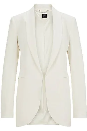 HUGO BOSS Regular-fit jacket with edge-to-edge front
