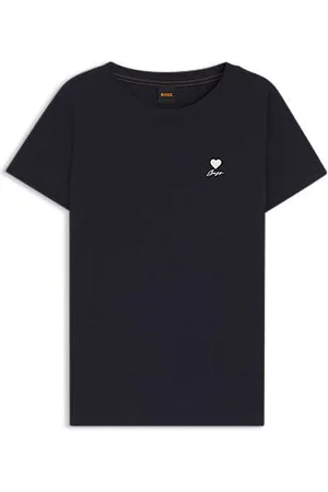 HUGO BOSS Cotton-jersey T-shirt with chest artwork