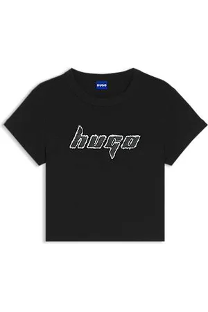 HUGO BOSS Cotton ringer T-shirt with graphic artwork